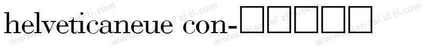 helveticaneue con字体转换
